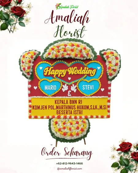 Papan Bunga Pernikahan Durungbedug